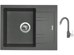 Set Sinks LINEA 600 N Titanium + baterie Sinks MIX 35 Titanium Set Sinks LINEA 600 N Titanium + baterie Sinks MIX 35 Titanium