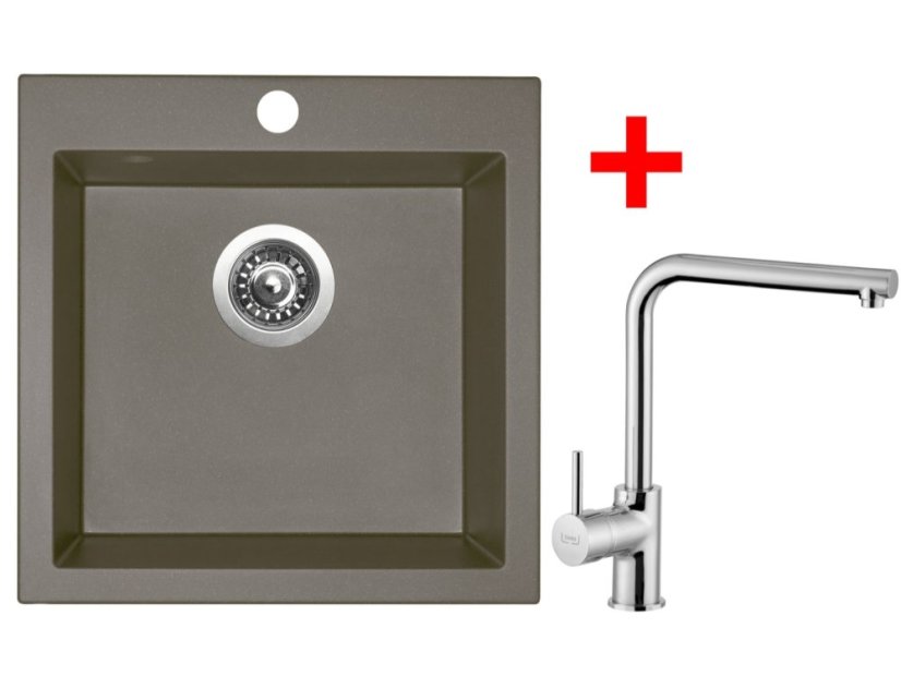 Set Sinks Viva 455 Truffle + Elka