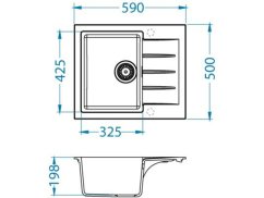 Granitový dřez Alveus Cadit QC 10 černý A90