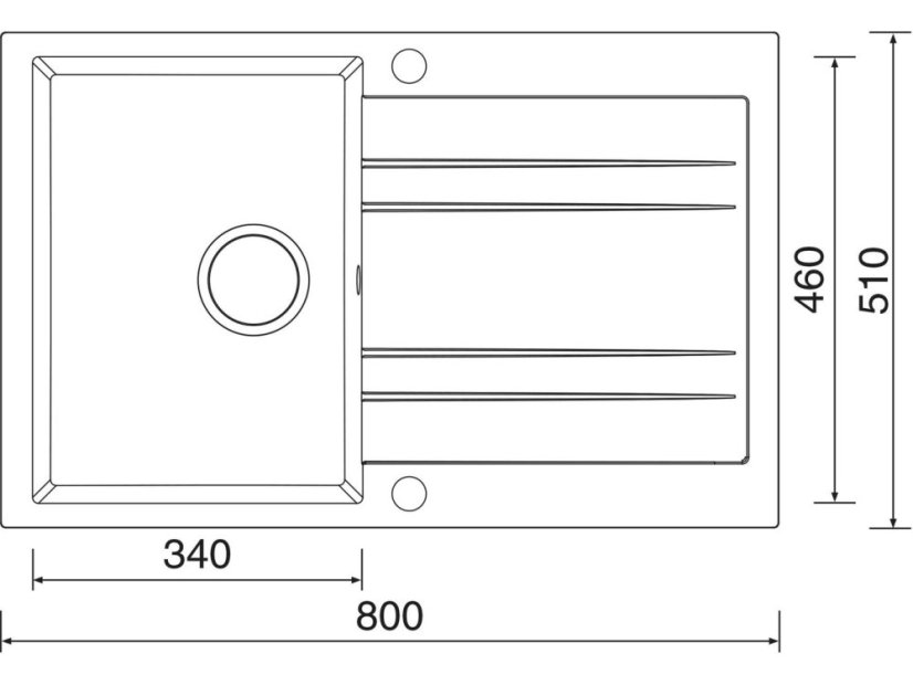 Set Sinks GRANDE 800 Granblack + baterie Sinks ENIGMA S chrom