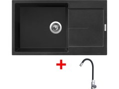 Sinks ULTIMA 860 XXL Metalblack + Elasta nerez/černá