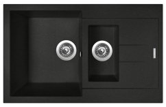 Set Sinks Amanda 780.1 Metalblack + Mix 3 P GR