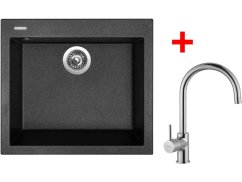 Set Sinks CUBE 560 Granblack + Vitalia Set Sinks CUBE 560 Granblack + Vitalia