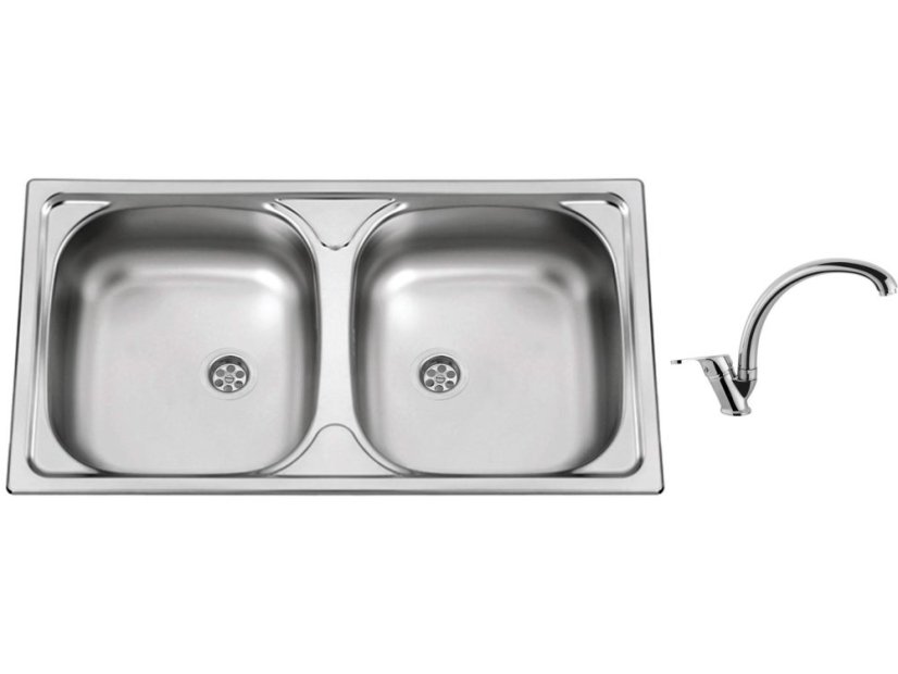 Set Sinks OKIO 780 DUO M matný + batéria Sinks EVERA chróm