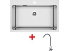 Sinks BLOCKER 760 + ELASTA nerez/šedá