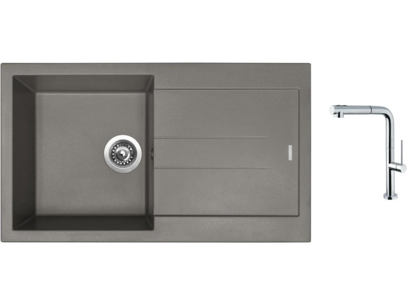 Set Sinks AMANDA 860 Truffle + baterie Sinks SLIM S2 kartáčovaná