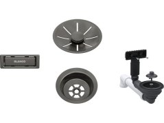 Blanco odtoková sada InFino pro jednu vaničku + táhlo, satin dark steel