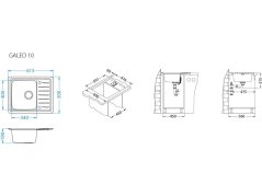 Nerezový drez Alveus GALEO 10
