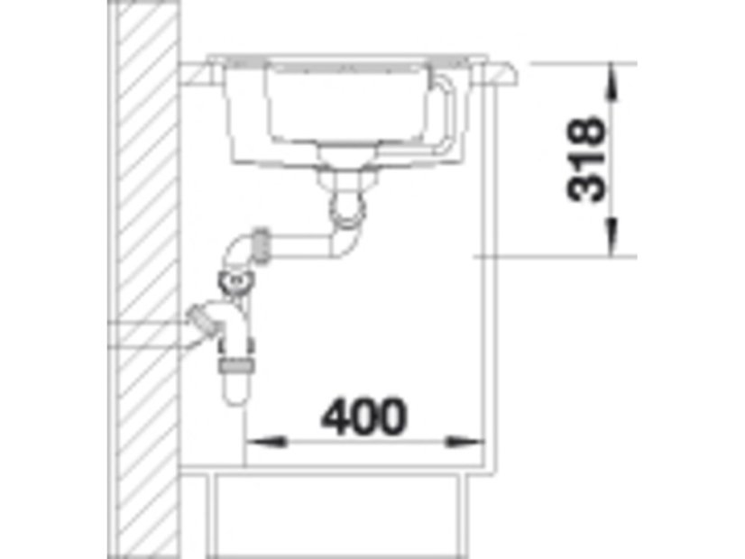 Granitový drez Blanco METRA 6 S antracit s excentrom
