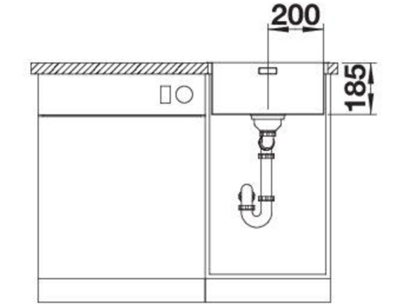 Nerezový dřez Blanco Solis 400 IF InFino nerez kartáčovaný