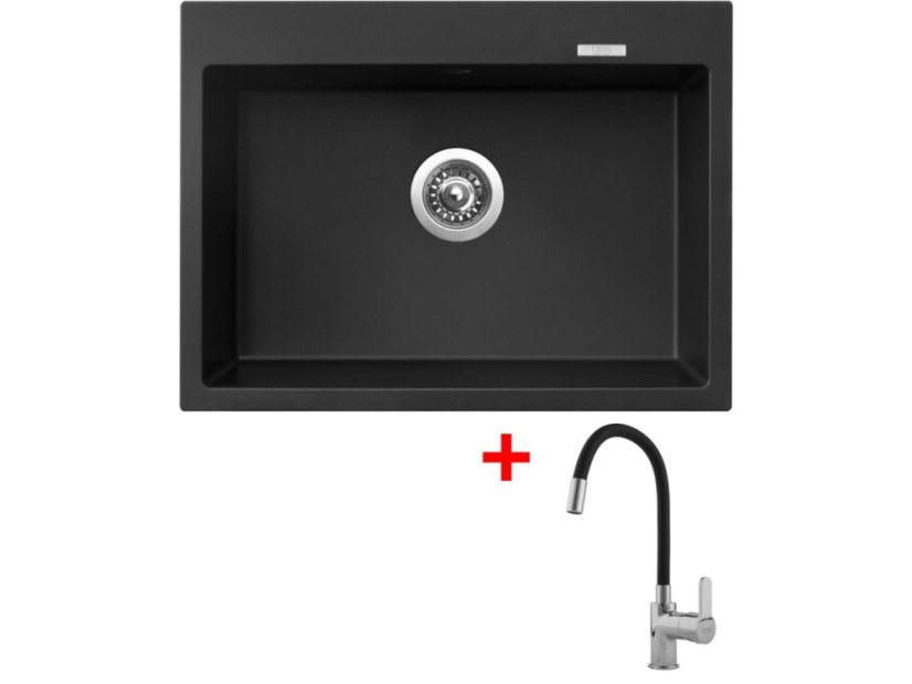 Set Sinks Maximo 680 Pureblack + Flexia