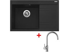 Set Sinks RIM 780 L Metalblack + Vitalia