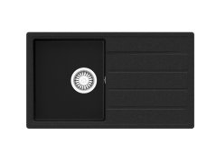 Granitový dřez Teka COMFOR 45 B-TQ 1B 1D Černá metalická - 1