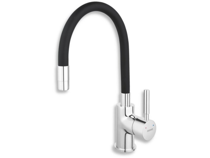 Drezová stojanková batéria Ferro Chrom/Čierna