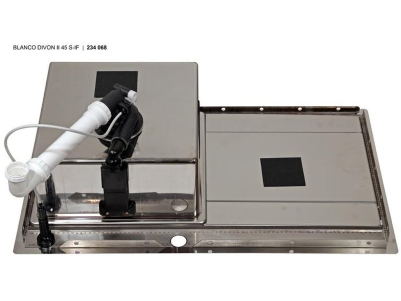 Nerezový drez Blanco DIVON II 45 S-IF InFino Nerez hodvábny lesk drez vľavo s excentrom