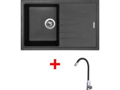 Sinks BEST 780 Metalblack + Elasta nerez/černá