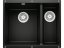 Granitový drez Blanco Rotan 340/160 U čierna, bez tiahla, drez vľavo