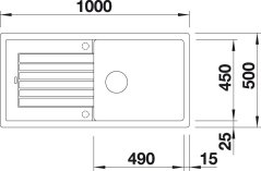 Granitový drez Blanco ZIA XL 6 S sivá vulkán s excentrom