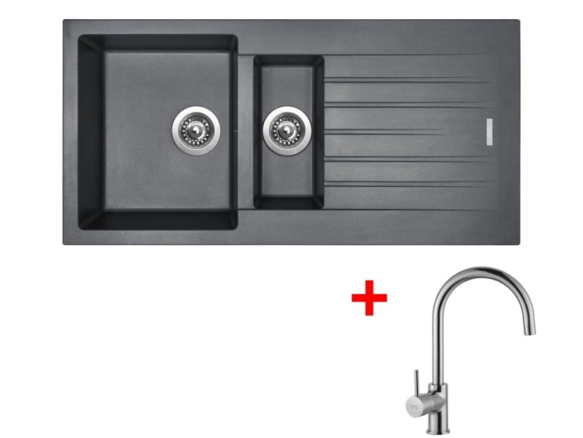 Set Sinks Perfecto 1000.1 Titanium + Vitalia