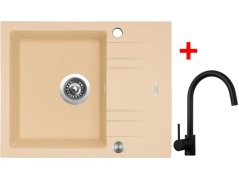 Sinks LINEA 600 XC Sahara + Vitalia černá matná Sinks LINEA 600 XC Sahara + Vitalia černá matná