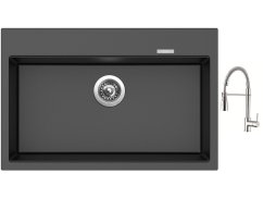 Set Sinks MAXIMO 780 Metalblack + baterie Sinks MIX 35 PROF S chrom