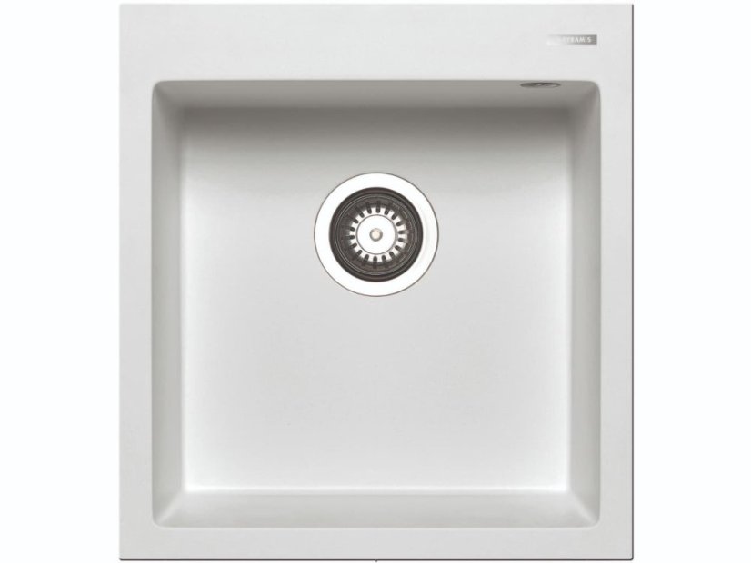 Granitový drez Pyramis Istros 46 x 50 1B Biela