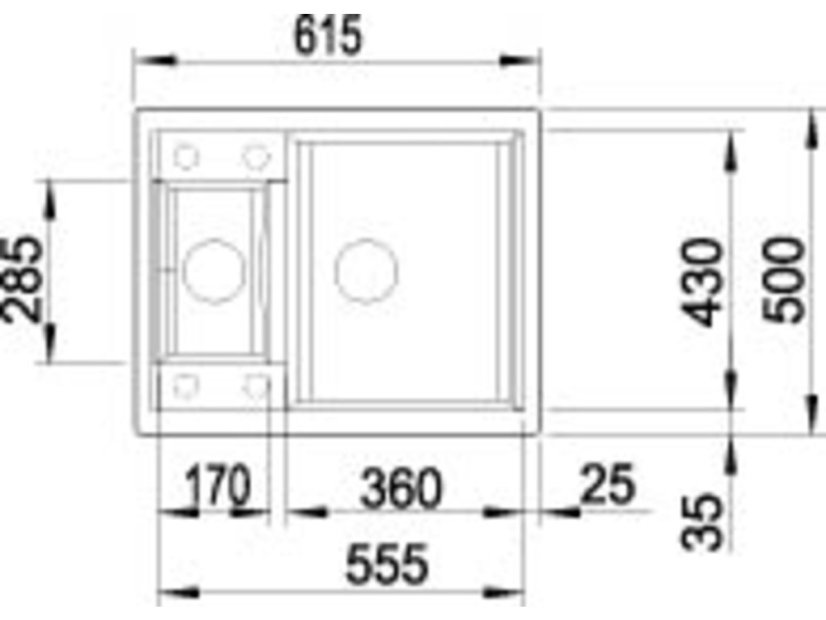 Granitový drez Blanco METRA 6 sivá skala