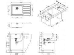 Nerezový drez Alveus RANDO UP 50 Ľavý