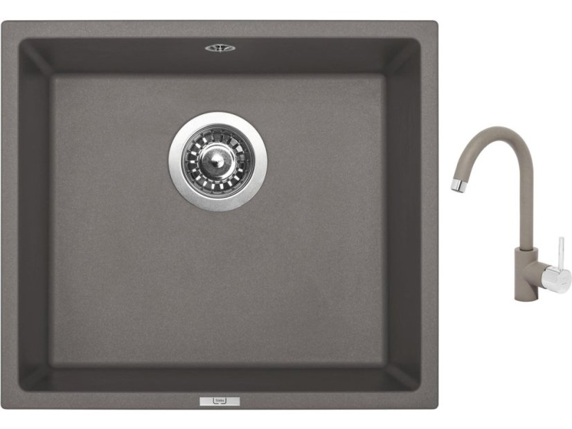 Set Sinks FRAME 457 Truffle + batéria Sinks MIX 35 Truffle