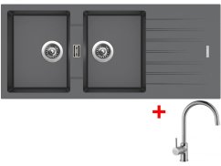 Set Sinks Perfecto 1160 Duo Titanium + Vitalia