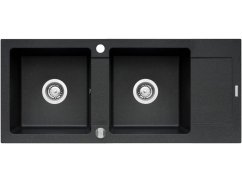 Granitový drez Pyramis Mido 116 x 50 2B 1D Čierna