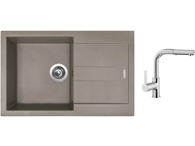 Set Sinks AMANDA 780 Truffle + baterie Sinks ENIGMA S chrom