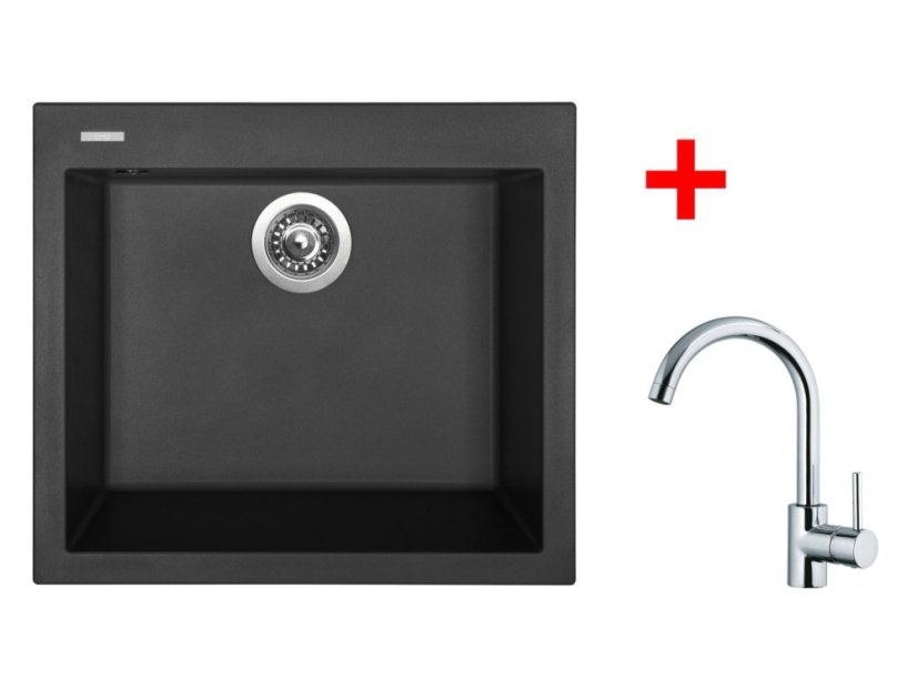 Set Sinks Cube 560 Nanoblack + Mix 35