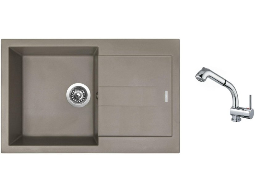 Set Sinks AMANDA 780 Truffle + batéria Sinks MIX 3 S Chróm