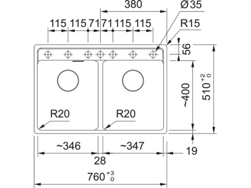 Granitový dřez Franke MRG 620-35-35 Bílá led