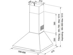 Komínová digestoř Franke FDL 9165 XS Nerez