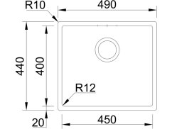 Nerezový dřez Sinks BOX 490 RO 1,0mm Nerezový dřez Sinks BOX 490 RO 1,0mm