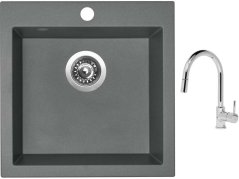 Set Sinks VIVA 455 Titanium + baterie Sinks MIX 35 P chrom Set Sinks VIVA 455 Titanium + baterie Sinks MIX 35 P chrom