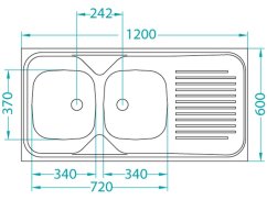 Nerezový dřez Alveus Classic 100 pravý