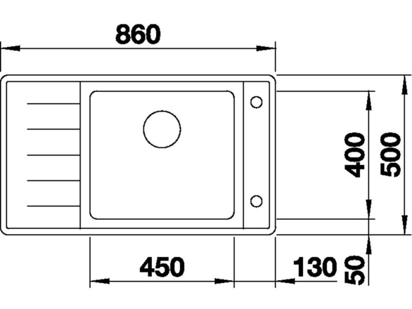 Nerezový drez Blanco Andano XL 6S-IF Compact InFino nerez hodvábny lesk drez vľavo