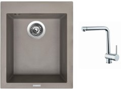 Set Sinks CUBE 410 Truffle + baterie Sinks MIX 3 chrom Set Sinks CUBE 410 Truffle + baterie Sinks MIX 3 chrom