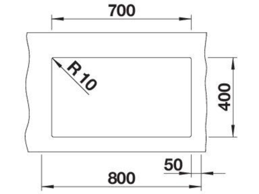 Granitový drez Blanco Rotan 700 U čierna, bez tiahla