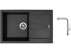 Set Sinks AMANDA 780 Granblack + batéria Sinks SLIM S2 kartáčovaná Set Sinks AMANDA 780 Granblack + batéria Sinks SLIM S2 kartáčovaná