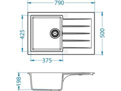 Granitový drez Alveus CADIT 20 QC čierný A91