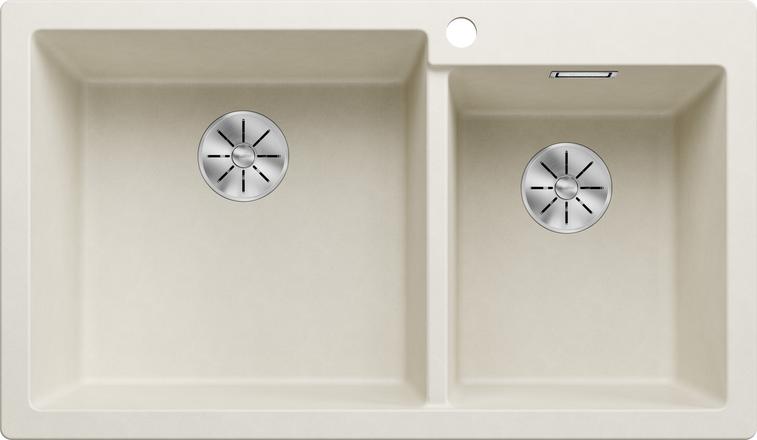 Granitový dřez Blanco Pleon 9 Bílá soft levý