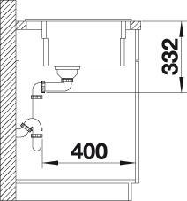 Granitový dřez Blanco ETAGON 8 Černá, s excentrem
