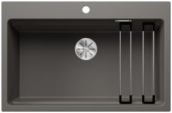 Granitový drez Blanco ETAGON 8 sivá vulkán, bez excentru