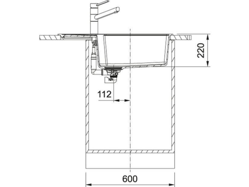 Granitový dřez Franke UBG 611-78 BB Matná černá
