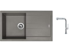 Set Sinks AMANDA 860 Truffle + baterie Sinks SLIM S2 kartáčovaná