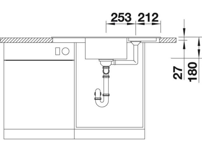 Granitový drez Blanco ZIA 9 E antracit s excentrom